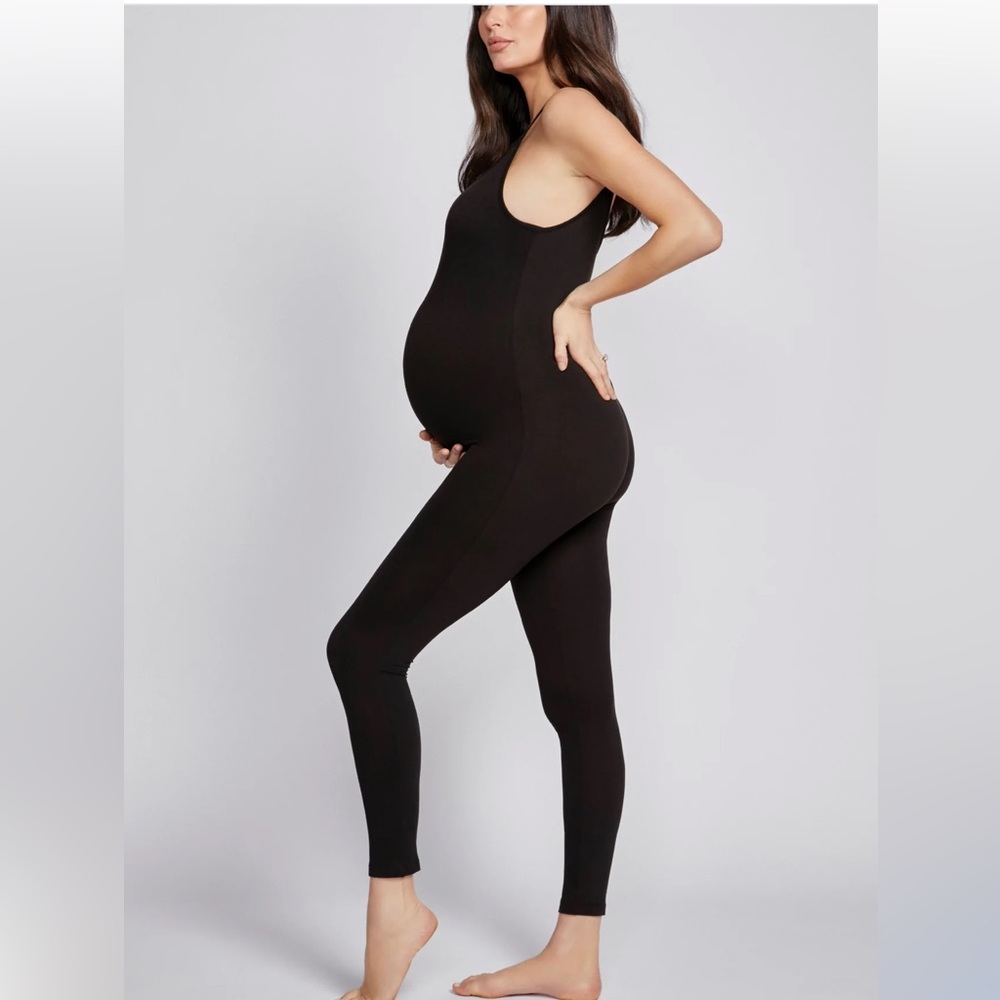 The Kate Maternity Bumpsuit in black
